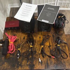 M-Audio Studio Monitor and Focusrite Audio Interface Set